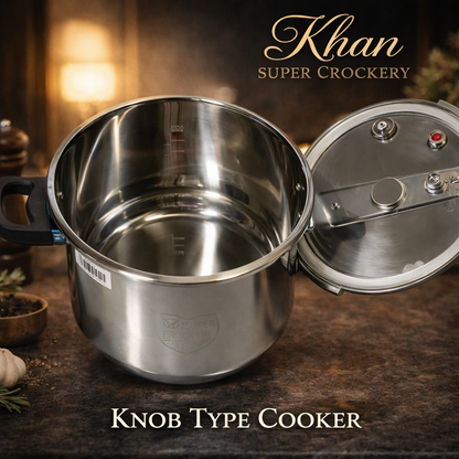 Knob Type Stainless Steel  Pressure Cooker 9&11 Litre with Advance Safety