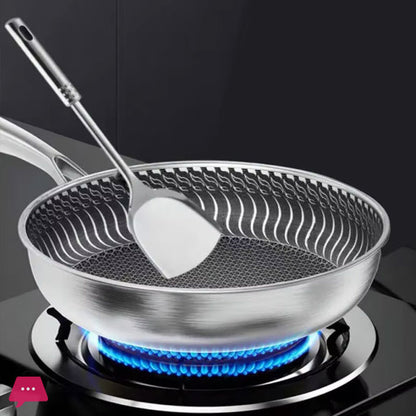 Honeycomb Laser Coated Stainless Deep Tawa