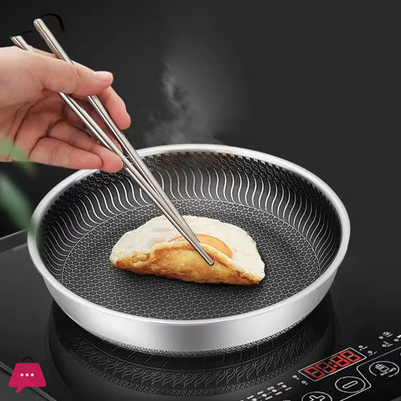 Honeycomb Laser Coated Stainless Deep Tawa