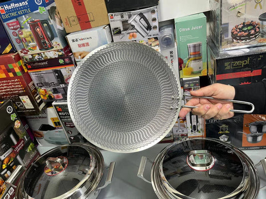 Laser Coating Tawa 34cm With Long Handle Non Stick and Stainless Steel