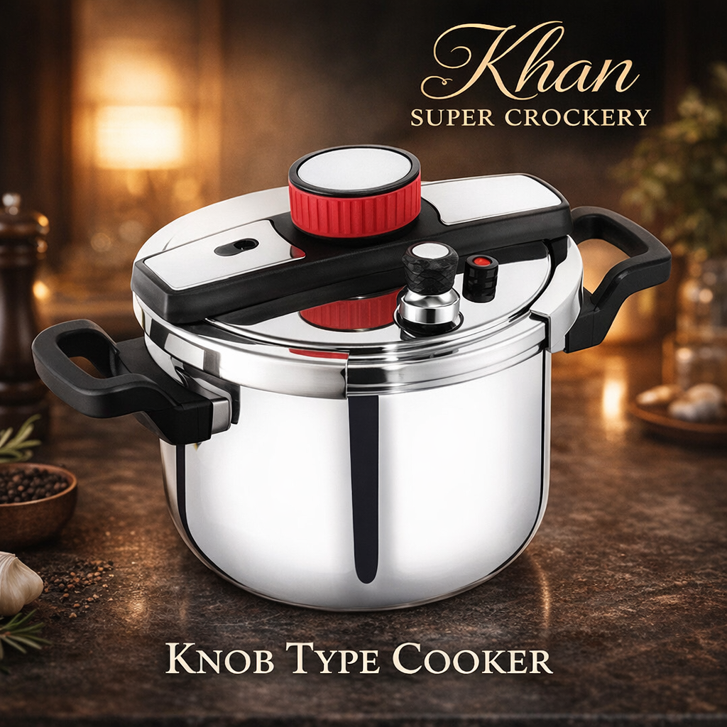 Knob Type Stainless Steel  Pressure Cooker 9&11 Litre with Advance Safety
