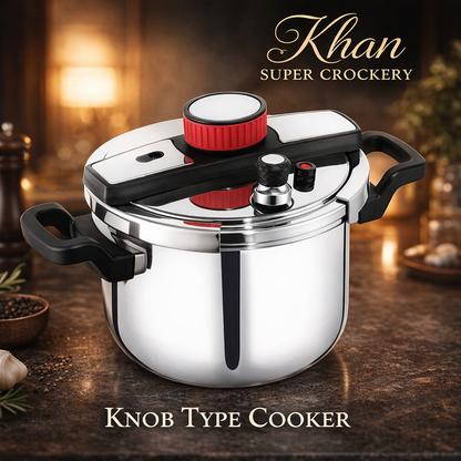Knob Type Stainless Steel  Pressure Cooker 9&11 Litre with Advance Safety