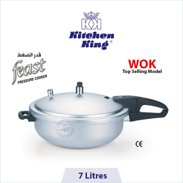 Kitchen King Wok Pressure Cooker – 7 Liters