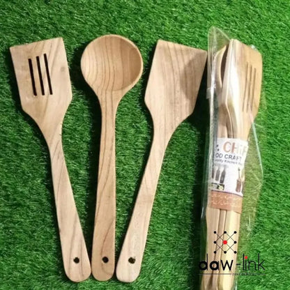 Pack of 3 - Pieces Wooden Spoon Set
