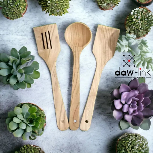 Pack of 3 - Pieces Wooden Spoon Set
