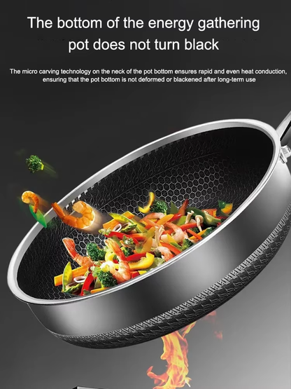 Honeycomb Laser Coated Stainless Deep Tawa